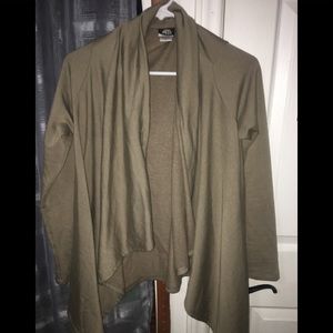 Bobeau Olive/Tan Cardigan